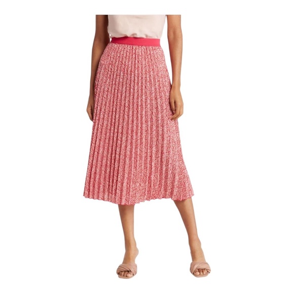 Vince Camuto Dresses & Skirts - Vince Camuto Pink/White Pleated Midi Skirt | Sizes M, L